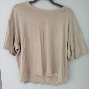 Super soft cotton tee in nude